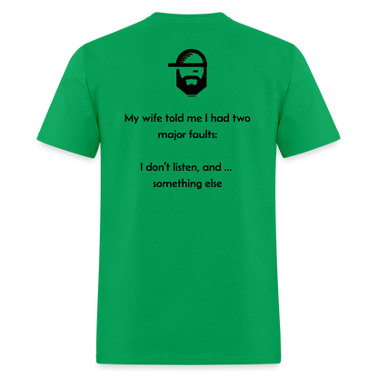 Faults Dad Joke Shirt - bright green