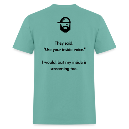 Inside Voice Dad Joke Shirt - aquatic