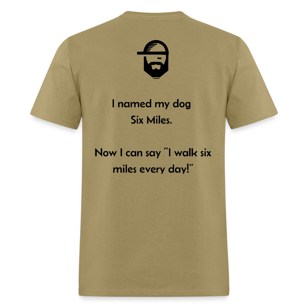dog names dad joke shirt - khaki