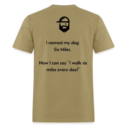 Dog Names Dad Joke Shirt - khaki