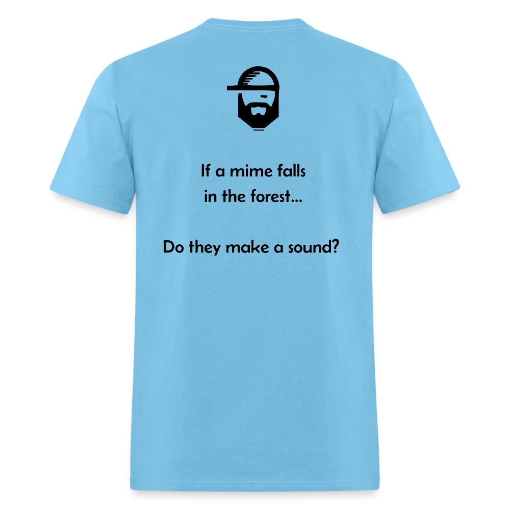 deep questions dad joke shirt - aquatic blue
