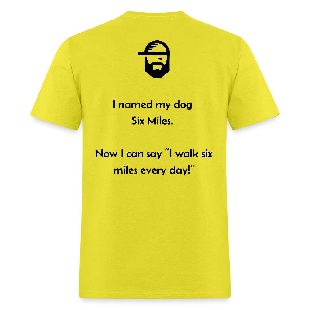 dog names dad joke shirt - yellow