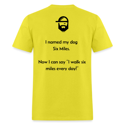 Dog Names Dad Joke Shirt - yellow