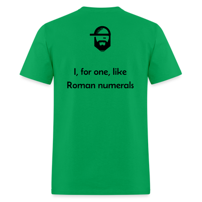 Roman Numerals Dad Joke Shirt - bright green