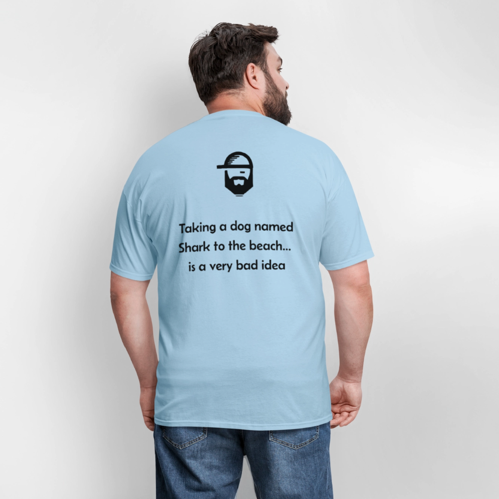 Shark Dad Joke Shirt - powder blue