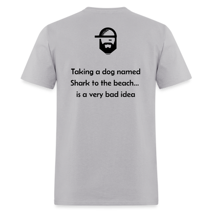 Shark Dad Joke Shirt - gravel 