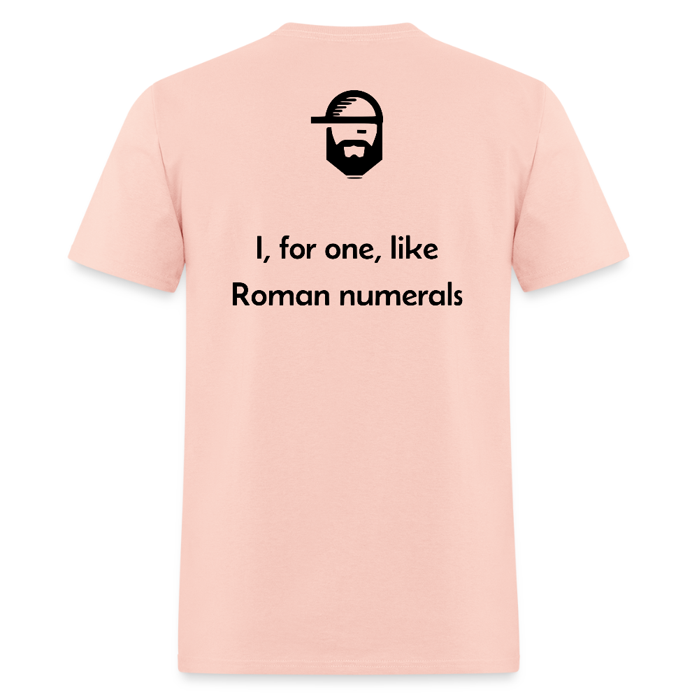 roman numerals dad joke shirt - blush pink 