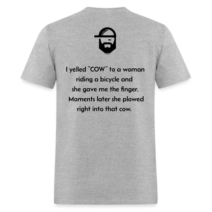COW Dad Joke Shirt - heather gray