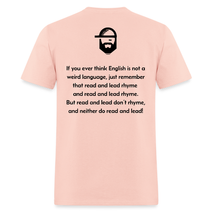 English is Weird Dad Joke Shirt - blush pink 