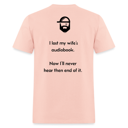 Audiobook Dad Joke Shirt - blush pink 