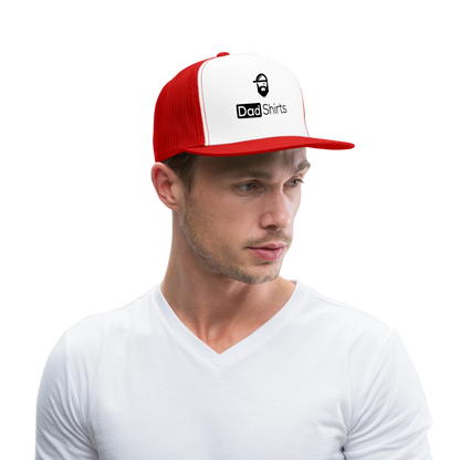 Dad Shirts Trucker Hat - white/red