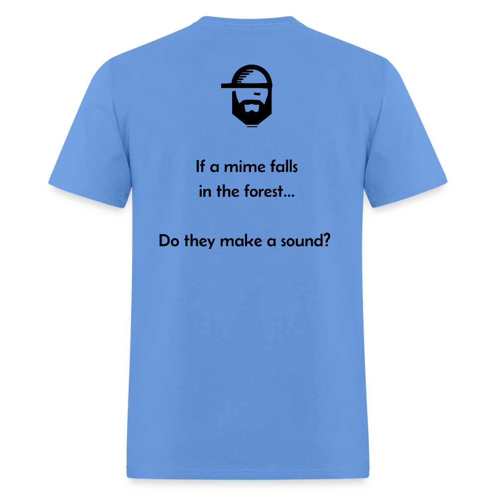 deep questions dad joke shirt - carolina blue