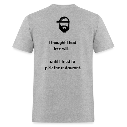 Free Will Dad Joke Shirt - heather gray