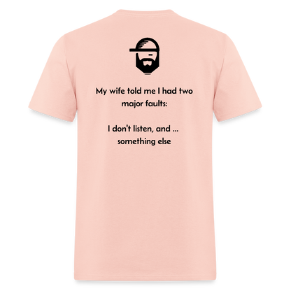 Faults Dad Joke Shirt - blush pink 