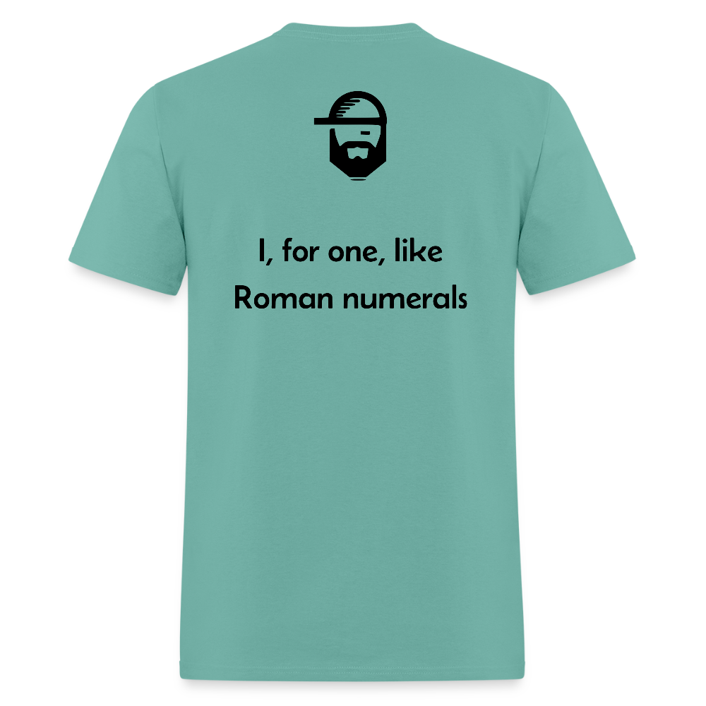 roman numerals dad joke shirt - aquatic