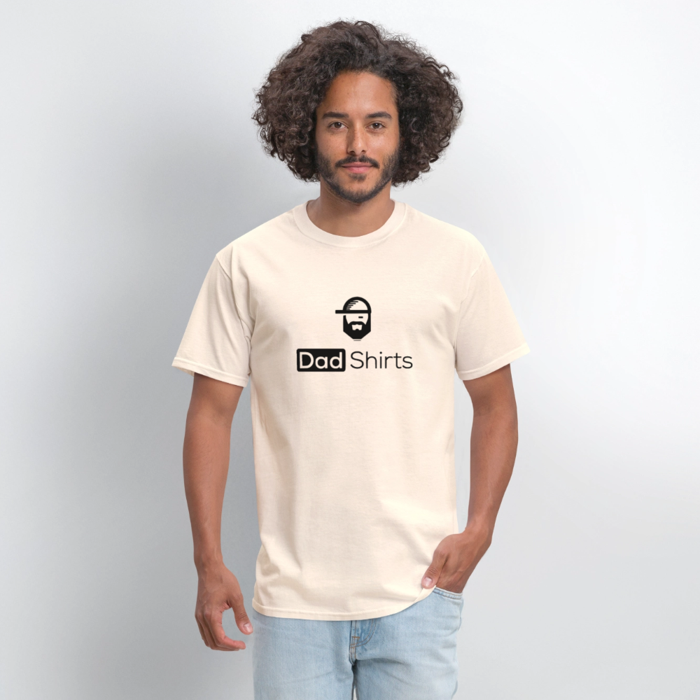 queue dad joke shirt - natural
