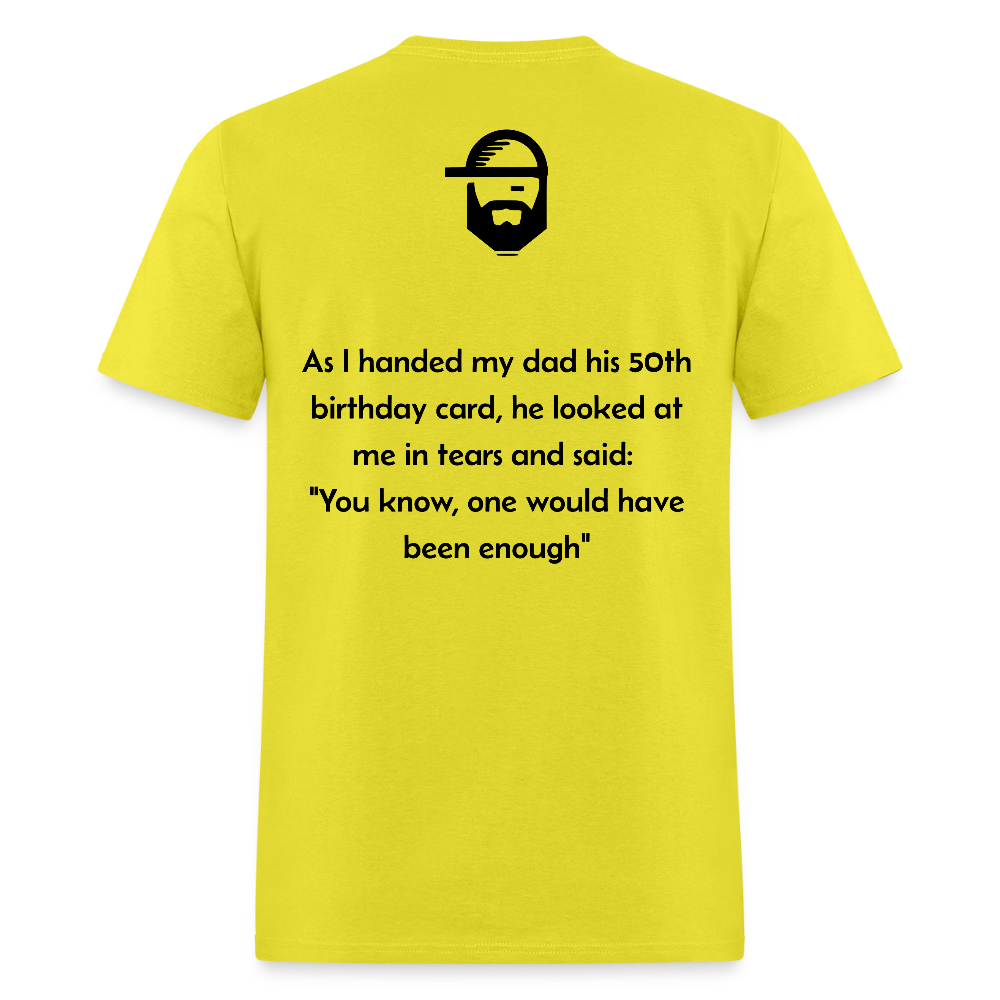 dad's birthday dad joke shirt - yellow