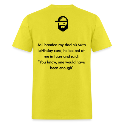 Dad's Birthday Dad Joke Shirt - yellow