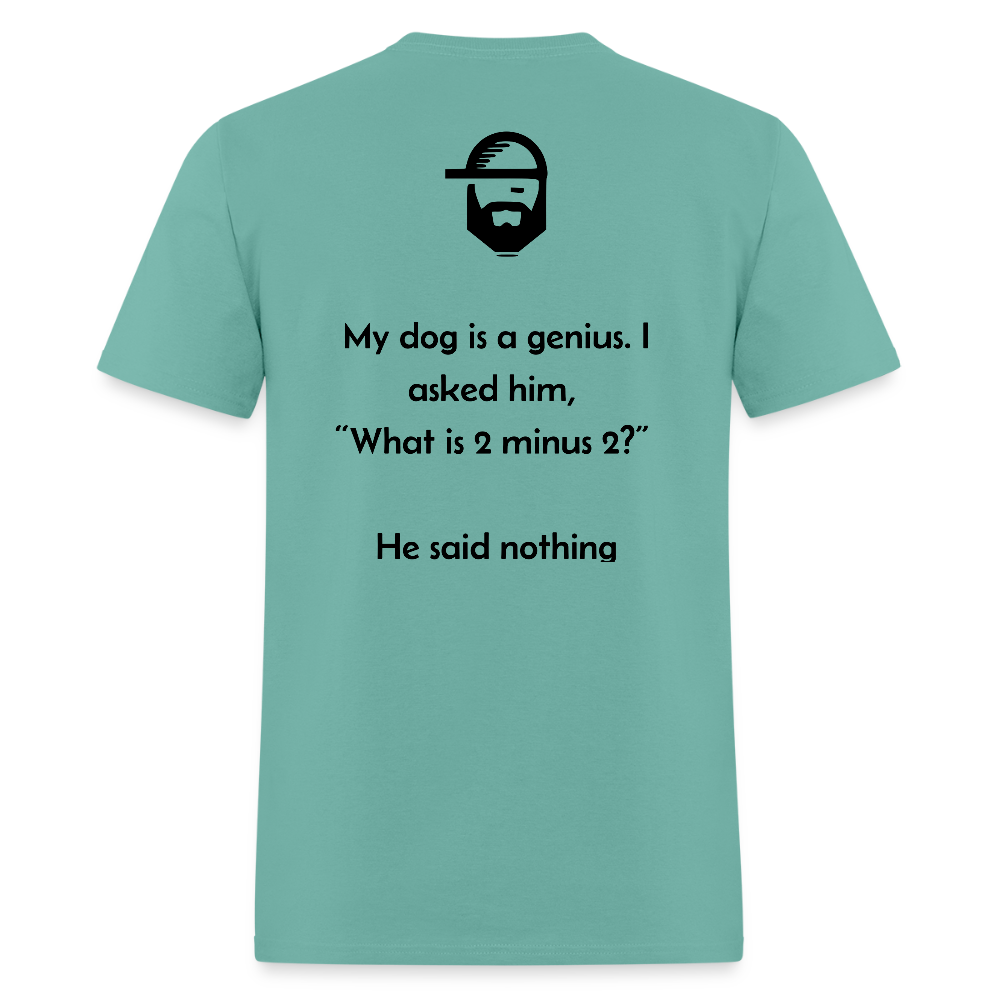 smart dog dad joke shirt - aquatic