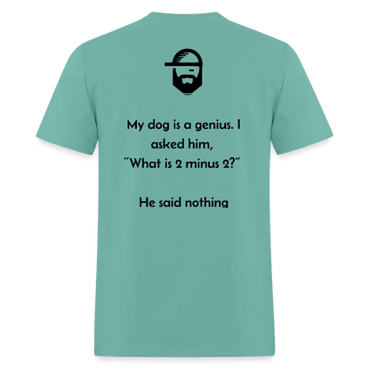 Smart Dog Dad Joke Shirt - aquatic