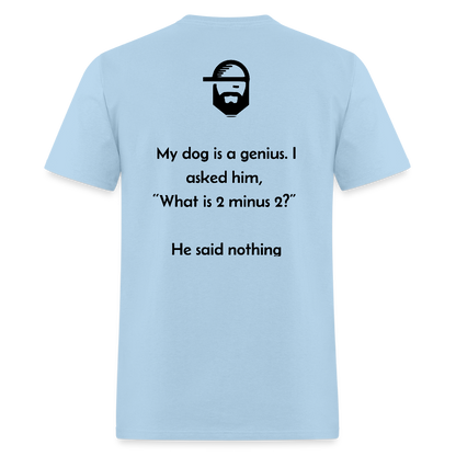 Smart Dog Dad Joke Shirt - powder blue