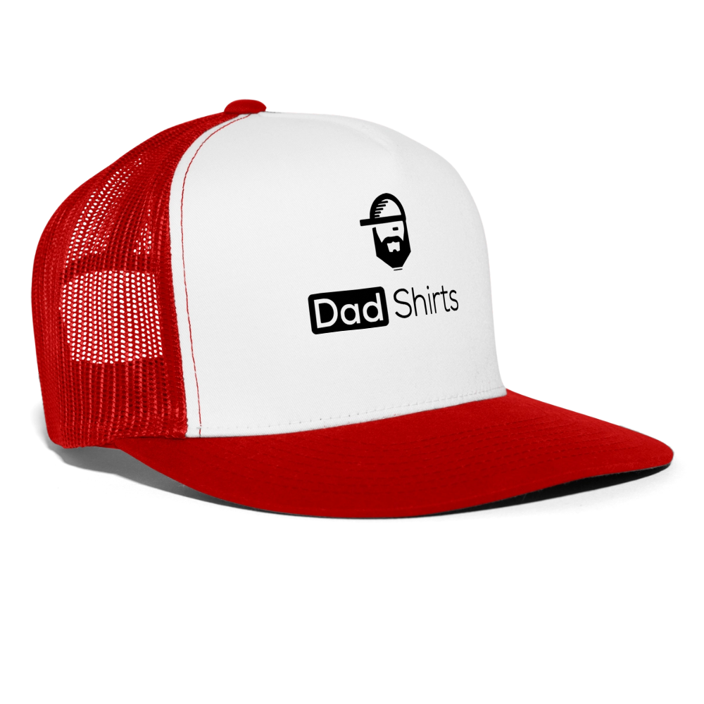 Dad Shirts Trucker Hat - white/red
