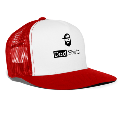 Dad Shirts Trucker Hat - white/red