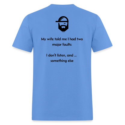 Faults Dad Joke Shirt - carolina blue