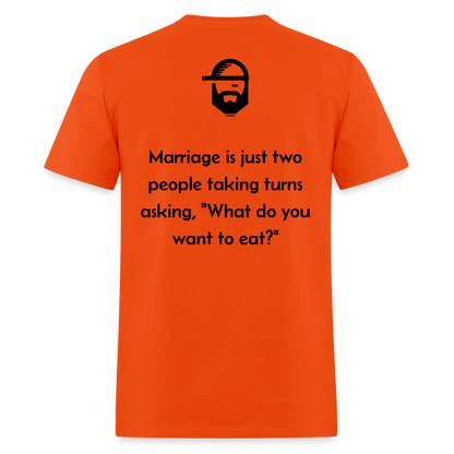 Marriage Dad Joke Shirt - orange
