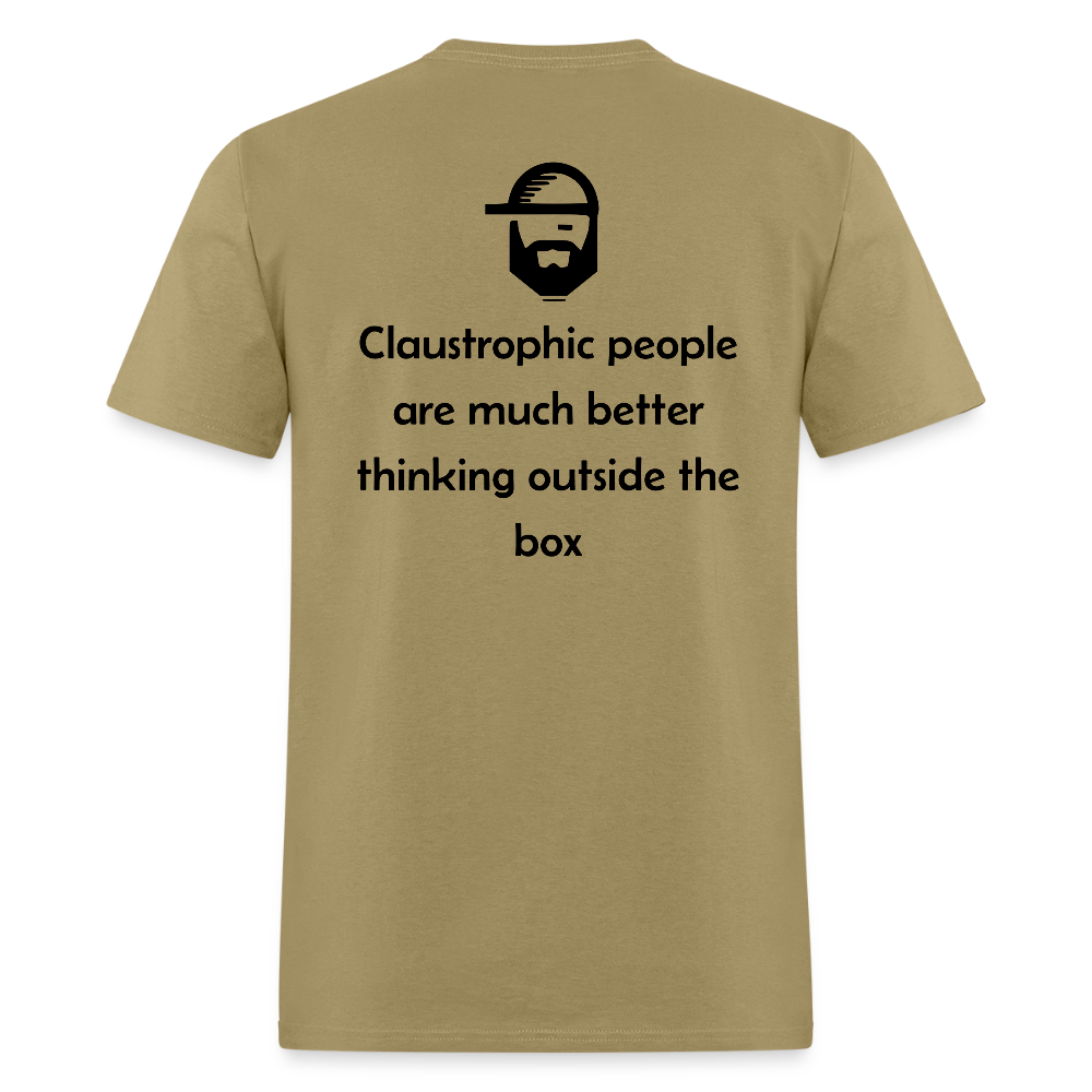 claustrophobia - unisex classic t-shirt - khaki