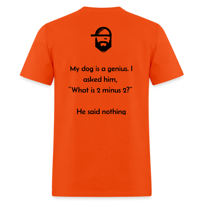Smart Dog Dad Joke Shirt - orange